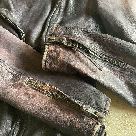 Muubaa Leather Biker Jacket US 2 - Picture 7 of 11
